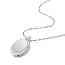 Load image into Gallery viewer, Oval Locket With Crystal Halo