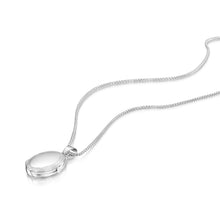 Load image into Gallery viewer, Italian Engraved Border Personalised Oval Locket – Silver