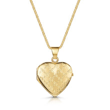 Load image into Gallery viewer, Italian Crossed Chains Personalised Heart Locket – Gold