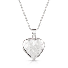Load image into Gallery viewer, Italian Crossed Chains Personalised Heart Locket – Silver