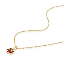 Load image into Gallery viewer, Paw Print Ashes Resin Pendant - Gold