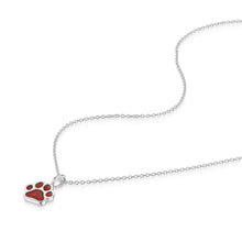 Load image into Gallery viewer, Paw Print Ashes Resin Pendant - Silver