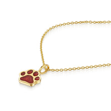 Load image into Gallery viewer, Paw Print Ashes Resin Pendant - Gold