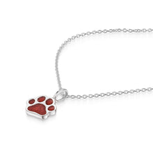 Load image into Gallery viewer, Paw Print Ashes Resin Pendant - Silver