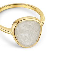 Load image into Gallery viewer, Pebble Ashes Resin Ring - Gold