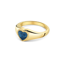 Load image into Gallery viewer, Roped Heart Ashes Resin Ring - Gold