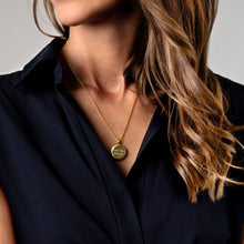 Load image into Gallery viewer, Round Fingerprint Personalised Locket - Gold