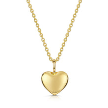 Load image into Gallery viewer, Rounded Heart Ashes Resin Pendant - Gold