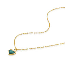 Load image into Gallery viewer, Rounded Heart Ashes Resin Pendant - Gold