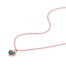 Load image into Gallery viewer, Rounded Heart Ashes Resin Pendant - Rose Gold