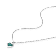 Load image into Gallery viewer, Rounded Heart Ashes Resin Pendant - Silver