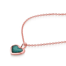 Load image into Gallery viewer, Rounded Heart Ashes Resin Pendant - Rose Gold