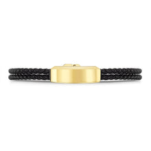 Load image into Gallery viewer, Men's Braided Double Cord Bracelet With Ingot Urn - Gold