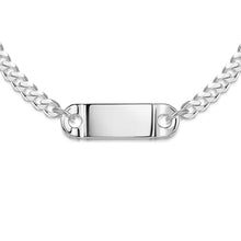 Load image into Gallery viewer, Men's Capsule Urn Bracelet With Cuban Chain - Silver