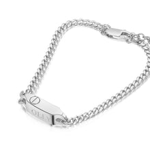 Load image into Gallery viewer, Men's Capsule Urn Bracelet With Cuban Chain - Silver