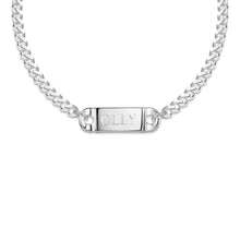 Load image into Gallery viewer, Men's Capsule Urn Bracelet With Cuban Chain - Silver
