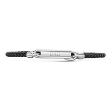 Load image into Gallery viewer, Men's Braided Cord Bracelet With Capsule Urn - Silver
