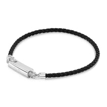 Load image into Gallery viewer, Men's Braided Cord Bracelet With Capsule Urn - Silver