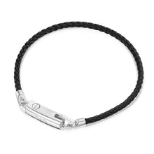 Load image into Gallery viewer, Men's Braided Cord Bracelet With Capsule Urn - Silver