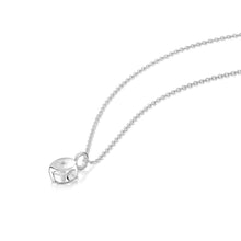 Load image into Gallery viewer, Tiny Crystal Oval Urn Ashes Necklace – Silver