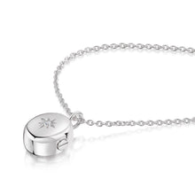Load image into Gallery viewer, Large Crystal Oval Urn Ashes Necklace – Silver