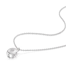 Load image into Gallery viewer, Large Crystal Oval Urn Ashes Necklace – Silver