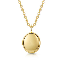 Load image into Gallery viewer, Large Crystal Oval Urn Ashes Necklace – Gold