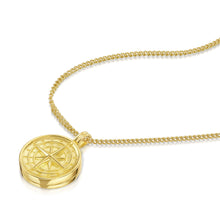 Bild in den Galerie-Viewer laden: Herren-Kompass-Medaillon – Gold