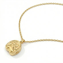 Load image into Gallery viewer, Pressed Paw Urn Necklace - Gold