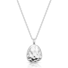 Load image into Gallery viewer, Organic Initial Pebble Necklace - Silver
