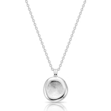 Load image into Gallery viewer, Small Organic Round Fingerprint Necklace - Silver