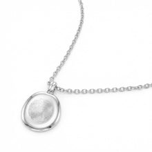 Load image into Gallery viewer, Small Organic Round Fingerprint Necklace - Silver