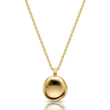 Load image into Gallery viewer, Small Organic Round Fingerprint Necklace - Gold