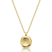 Load image into Gallery viewer, Small Organic Round Fingerprint Necklace - Gold