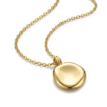 Load image into Gallery viewer, Small Organic Round Fingerprint Necklace - Gold