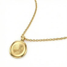 Load image into Gallery viewer, Small Organic Round Fingerprint Necklace - Gold