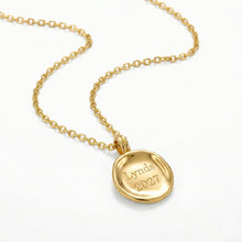 Load image into Gallery viewer, Small Organic Round Initial Necklace - Gold