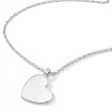 Load image into Gallery viewer, Drop Heart Fingerprint Necklace - Silver