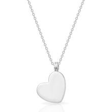 Load image into Gallery viewer, Drop Heart Fingerprint Necklace - Silver