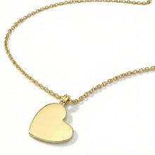 Load image into Gallery viewer, Drop Heart Fingerprint Necklace - Gold