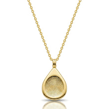 Load image into Gallery viewer, Teardrop Fingerprint Necklace - Gold