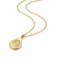 Load image into Gallery viewer, Teardrop Fingerprint Necklace - Gold