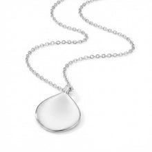 Load image into Gallery viewer, Large Pressed Round Fingerprint Necklace - Silver