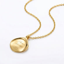 Load image into Gallery viewer, Large Organic Round Initial Necklace - Gold