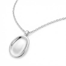 Load image into Gallery viewer, Large Organic Oval Fingerprint Necklace - Silver
