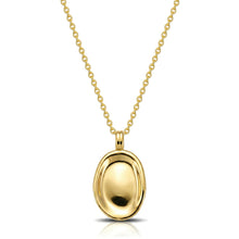 Load image into Gallery viewer, Large Organic Oval Fingerprint Necklace - Gold