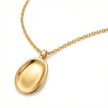 Load image into Gallery viewer, Large Organic Oval Fingerprint Necklace - Gold