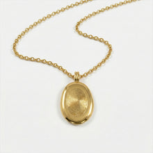 Load image into Gallery viewer, Large Organic Oval Fingerprint Necklace - Gold
