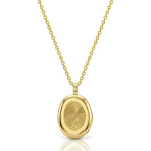 Load image into Gallery viewer, Large Organic Oval Fingerprint Necklace - Gold