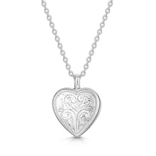 Load image into Gallery viewer, Scroll Heart Urn Ashes Necklace – Silver